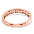 9K Rose Gold Natural Pink Diamond I3 Half Eternity Ring