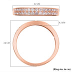 9K Rose Gold Natural Pink Diamond I3 Half Eternity Ring
