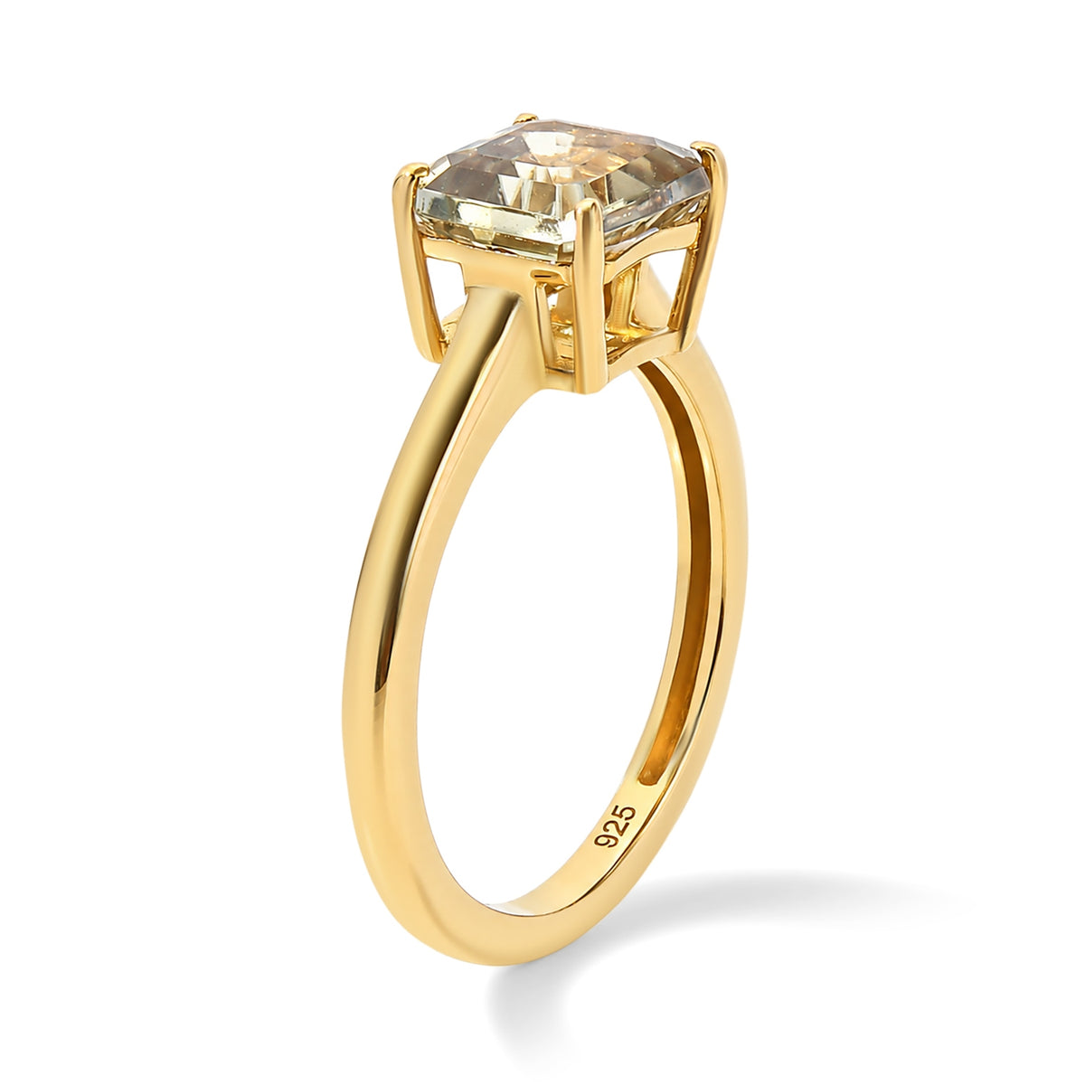 D'Joy - AAA Turkizite Solitaire Ring in 18K Vermeil Yellow Gold Plated Sterling Silver 2.00 Ct. 8734775 4