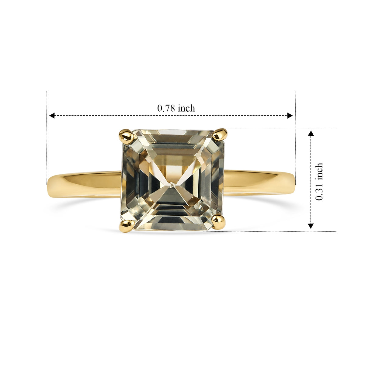 D'Joy - AAA Turkizite Solitaire Ring in 18K Vermeil Yellow Gold Plated Sterling Silver 2.00 Ct. 8734775 6