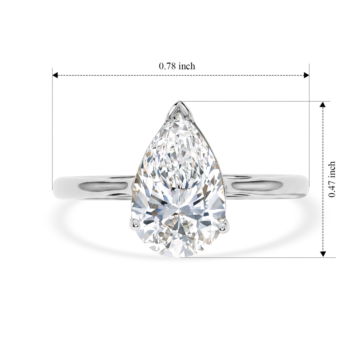 Luxuriant - 9K White Gold SGL Certified Lab Grown Diamond (VS-E-F) Solitaire Ring 2.00 Ct. 8734875 5