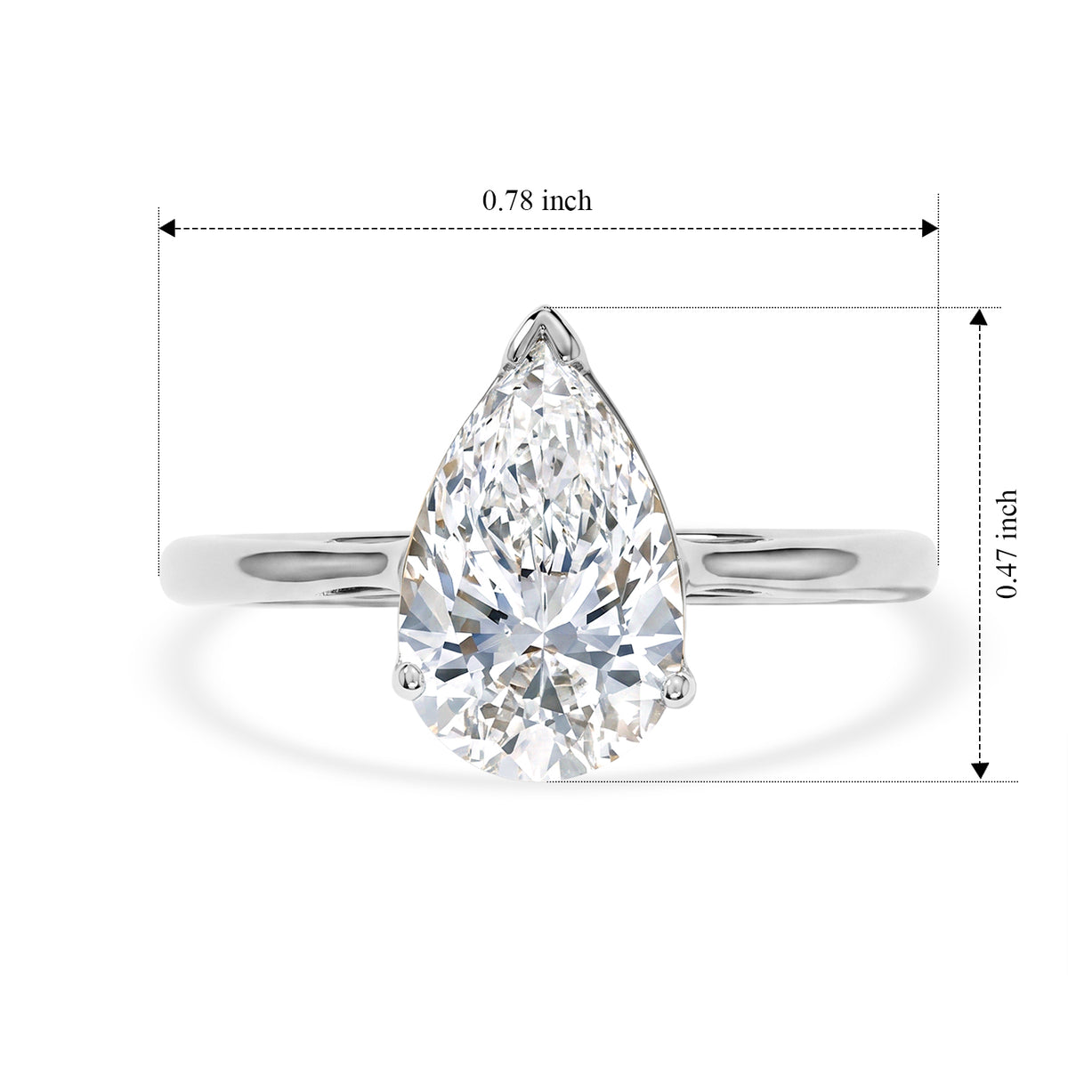 Luxuriant - 9K White Gold SGL Certified Lab Grown Diamond (VS-E-F) Solitaire Ring 2.00 Ct. 8734879 5