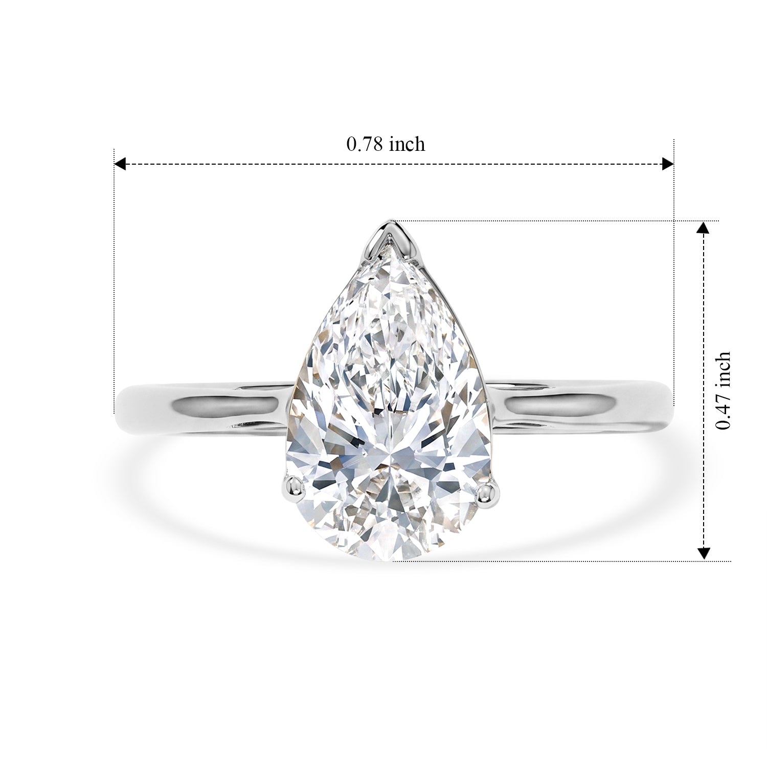 Luxuriant - 9K White Gold SGL Certified Lab Grown Diamond (VS-E-F) Solitaire Ring 2.00 Ct. 8734880 5