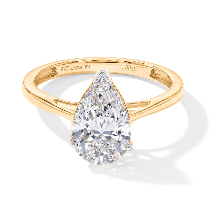 Luxuriant 9K Yellow Gold VS Lab Grown Diamond EF, VS Ring, Gold Wt.2 Gms  2.000  Ct. 8734900 1