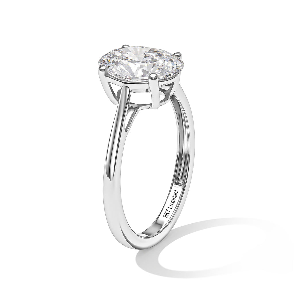 DOD- 9K White Gold Oval Lab Grown Diamond VS/EF Ring 2.00  Ct._8734918_3