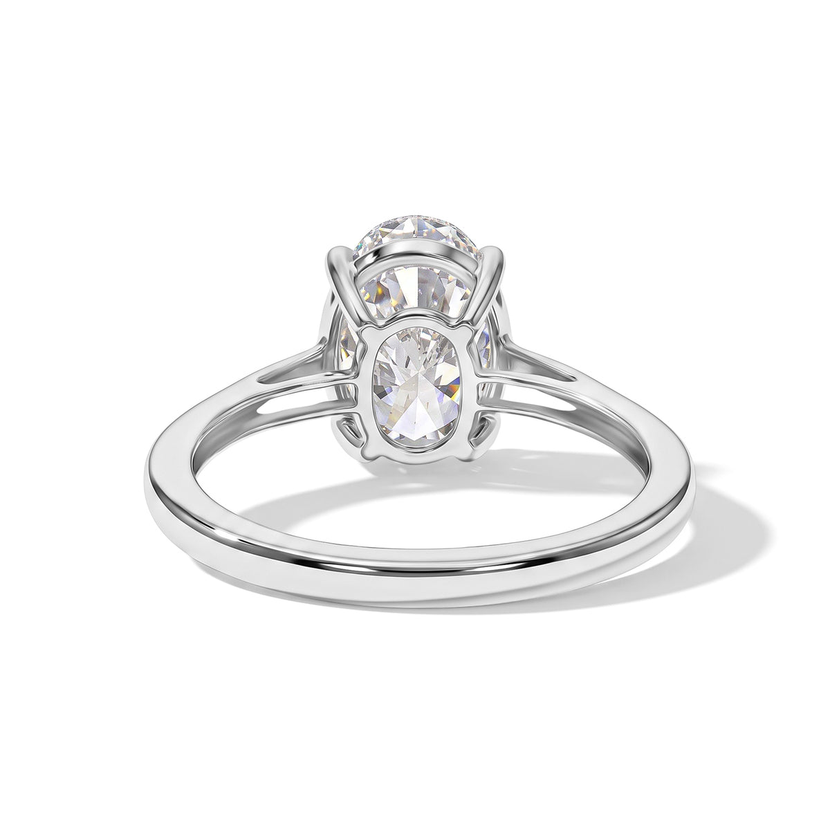 DOD - 9K White Gold Lab Grown Diamond (VS/E-F) Oval Cut Solitaire Ring 2.00 Ct. 8734919 5