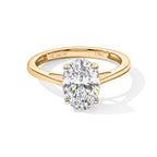 Black Friday Deal- 9K Yellow Gold Oval Lab Grown Diamond VS/EF Ring 2.00  Ct._8734938