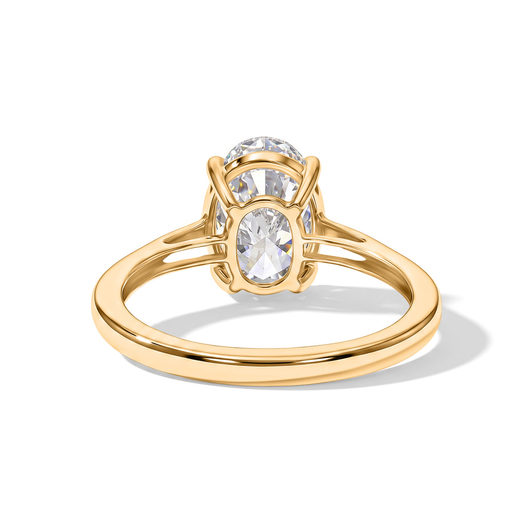 Black Friday Deal- 9K Yellow Gold Oval Lab Grown Diamond VS/EF Ring 2.00  Ct._8734938_4