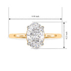 Black Friday Deal- 9K Yellow Gold Oval Lab Grown Diamond VS/EF Ring 2.00  Ct._8734938_5