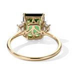 9K Yellow Gold Natural Chrome Diopside & Lab Grown Diamond (SI/G-H) Ring 3.60 Ct._8735605_4