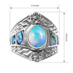 Royal Bali Collection - D'Joy Ethiopian Opal & Abalone Shell Ring in Sterling Silver 3.36 Ct._8735855_5