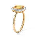 14K Yellow Gold AAA Yellow Sapphire & Natural White Diamond (I3) Solitaire Ring 2.27 Ct._8735893_3