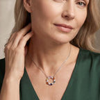 D'Joy Multi Sapphire, White Zircon Fancy Necklace (Size - 20) in Rhodium OverlaySterling Silver  2.109  Ct._8736044_1