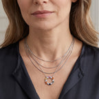 D'Joy Multi Sapphire, White Zircon Fancy Necklace (Size - 20) in Rhodium OverlaySterling Silver  2.109  Ct._8736044_2