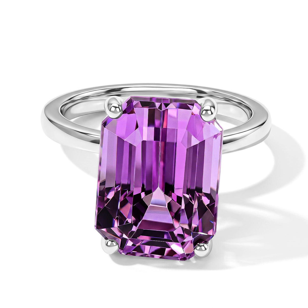 Rhapsody 950 Platinum AAAA Patroke Kunzite Solitaire Ring, Platinum Wt.6.75 Gms  10.240  Ct. 8736045 0