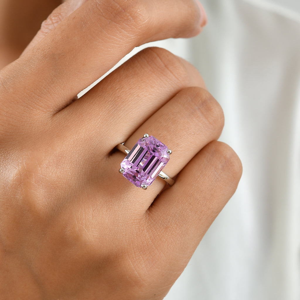 Rhapsody 950 Platinum AAAA Patroke Kunzite Solitaire Ring, Platinum Wt.5.73 Gms  10.240  Ct._8736045_1