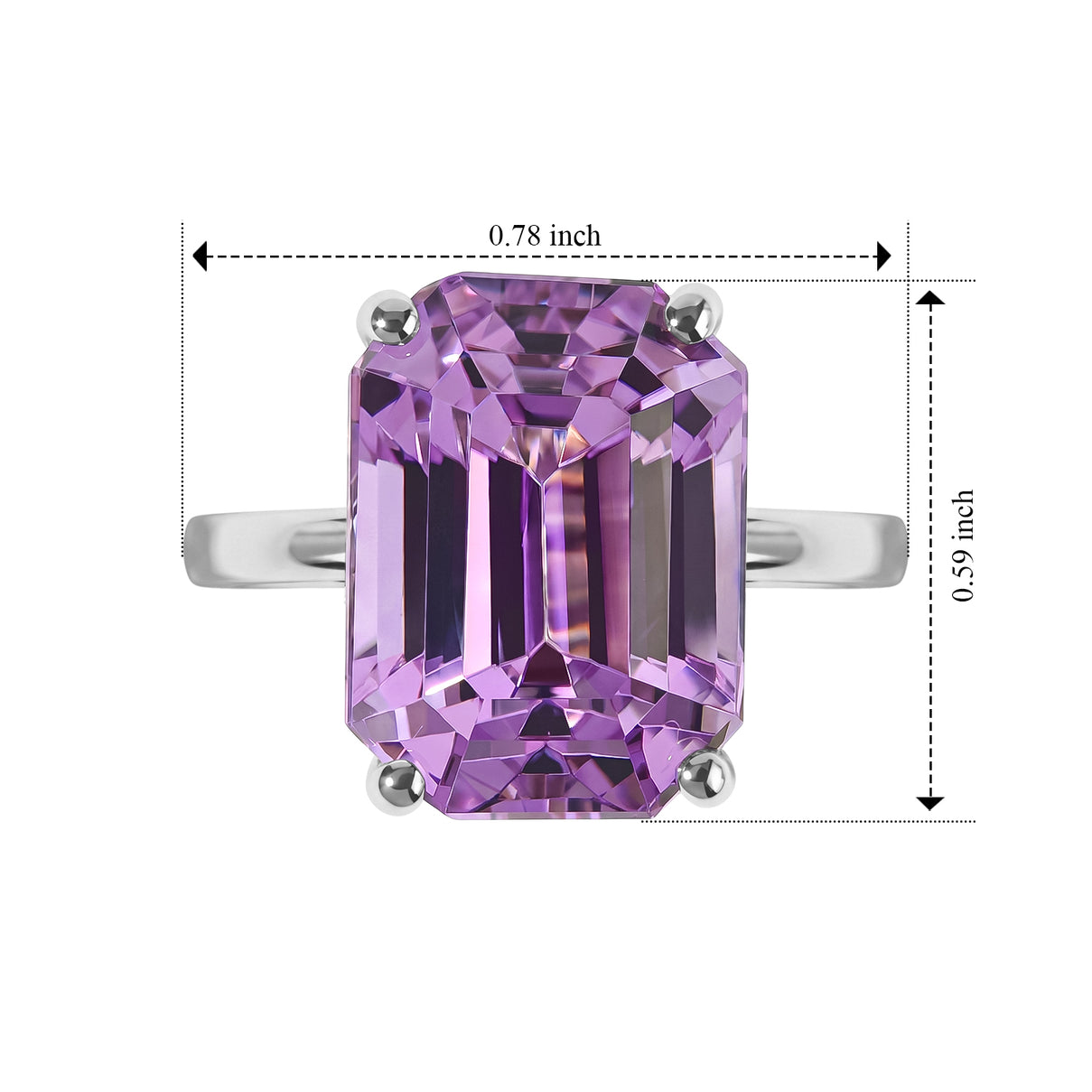 Rhapsody 950 Platinum AAAA Patroke Kunzite Solitaire Ring, Platinum Wt.6.75 Gms  10.240  Ct. 8736045 4