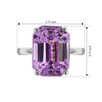 Rhapsody 950 Platinum AAAA Patroke Kunzite Solitaire Ring, Platinum Wt.5.73 Gms  10.240  Ct._8736045_5