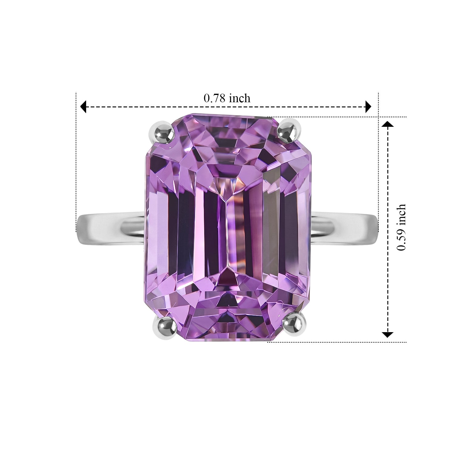 Rhapsody 950 Platinum AAAA Patroke Kunzite Solitaire Ring, Platinum Wt.6.75 Gms  10.240  Ct. 8736045 4
