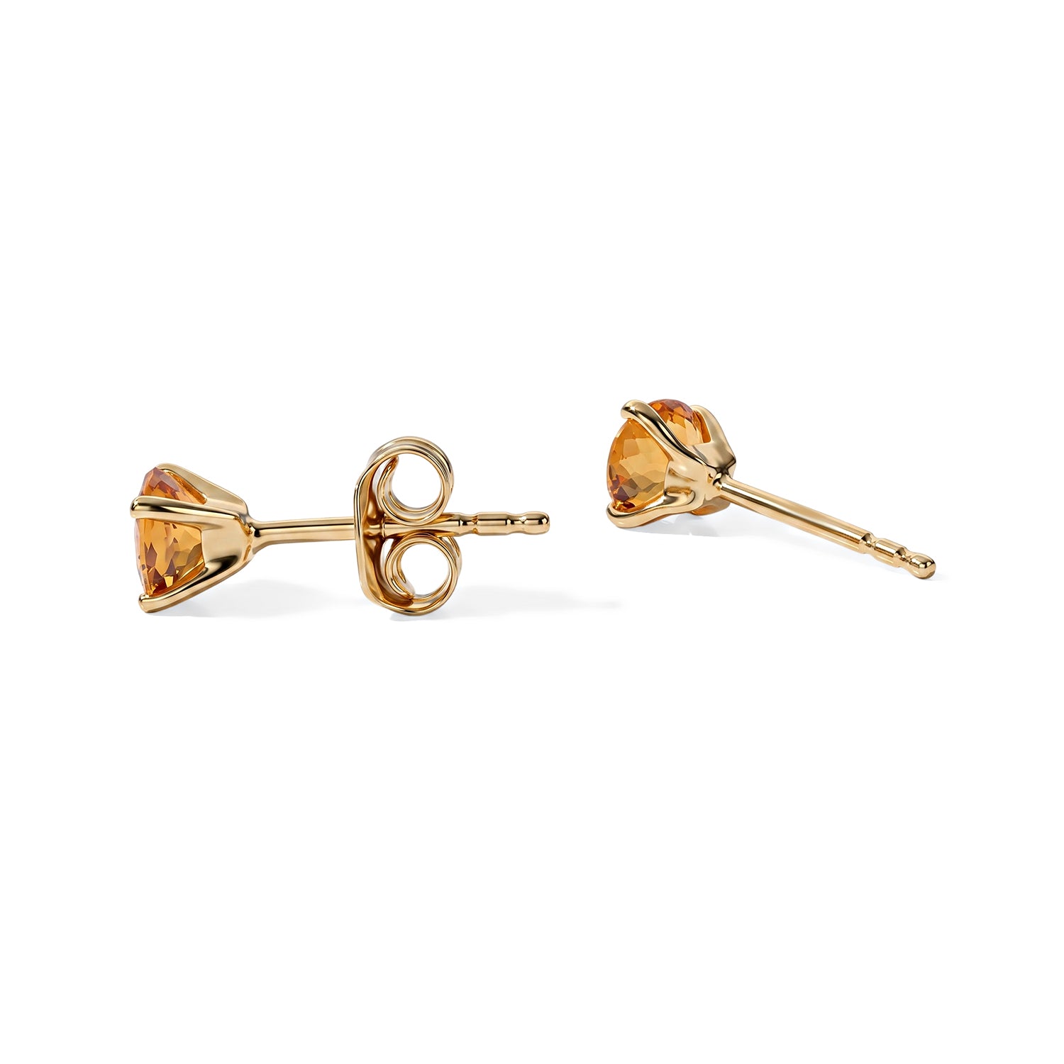 D'Joy Yellow Sapphire Solitaire Stud Push Post Earring in 18K Gold OverlaySterling Silver  1.330  Ct. 8736135 2