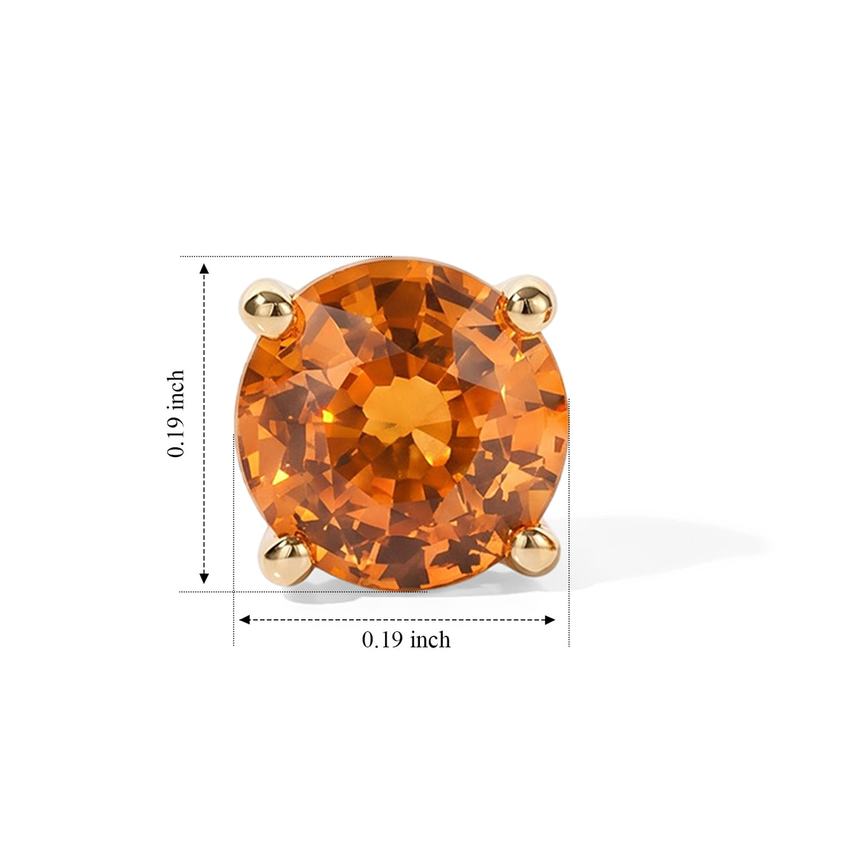 D'Joy Yellow Sapphire Solitaire Stud Push Post Earring in 18K Gold OverlaySterling Silver  1.330  Ct. 8736135 3
