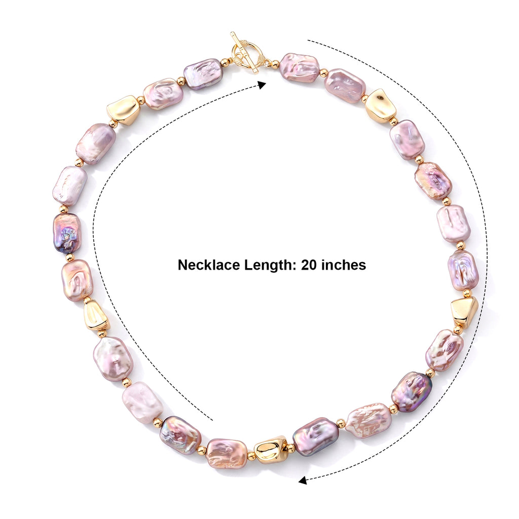 Multi Color Keshi Pearl Beads Necklace (Size - 19.50) with T-Bar Clasp 200.00 Ct._8737274_4