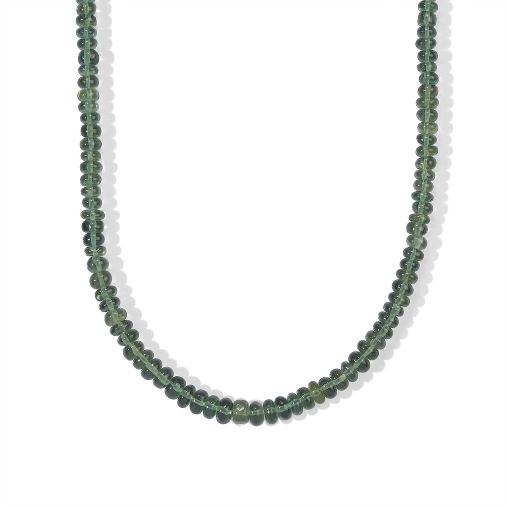 D'Joy - Rainbow Moonstone Beads Necklace (Size - 18+2 Ext) in Rhodium Overlay Sterling Silver 87.00 Ct._8737291