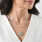 D'Joy Orange Sapphire, Multi Gemstones Cluster Necklace (Size - 20) in Rhodium OverlaySterling Silver  2.836  Ct._8737307_2