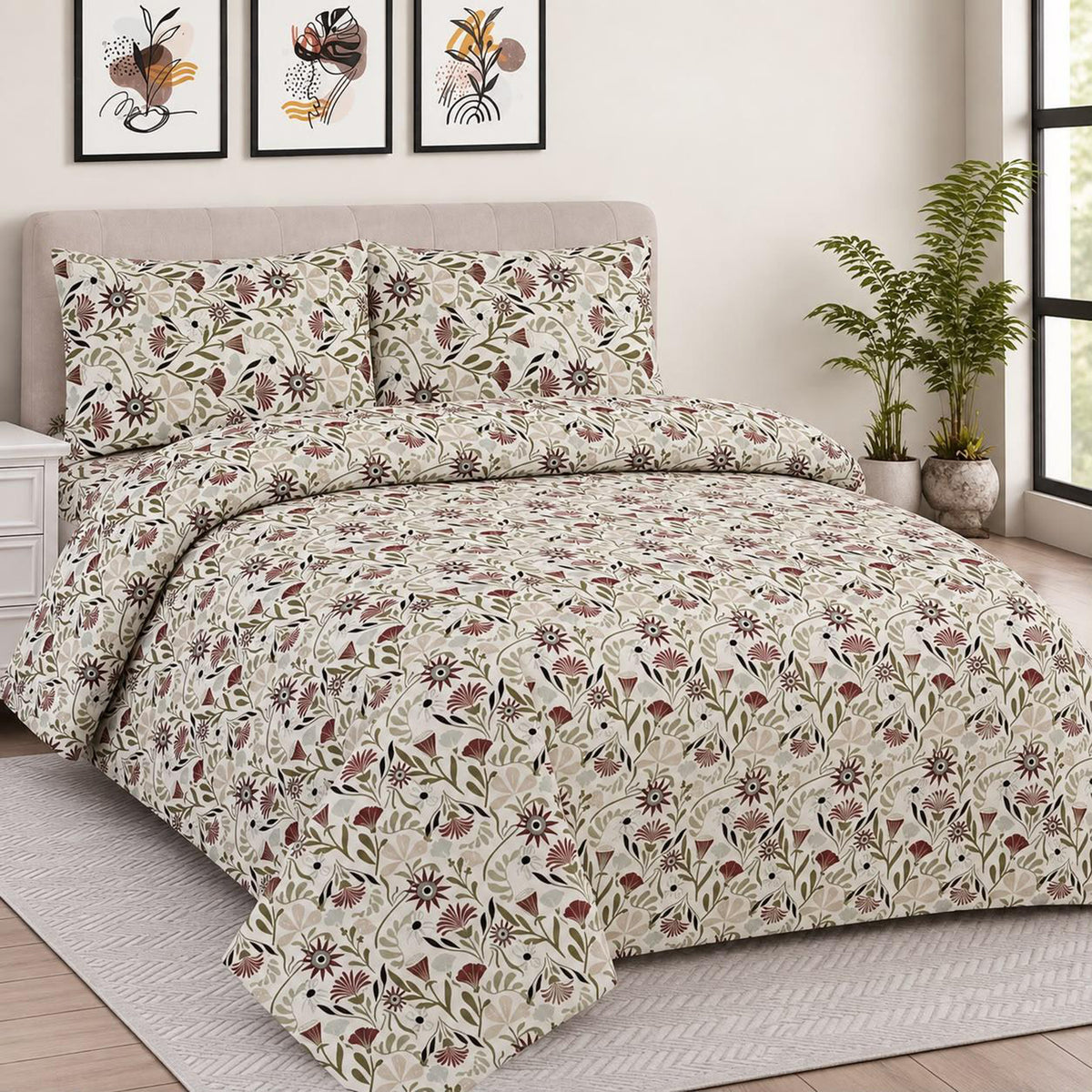 IW Special Microfiber Bedding Set - White Blue 8737554 0