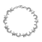 Rhodium Overlay Sterling Silver Linked Bracelet (Size - 7.5)_8738218