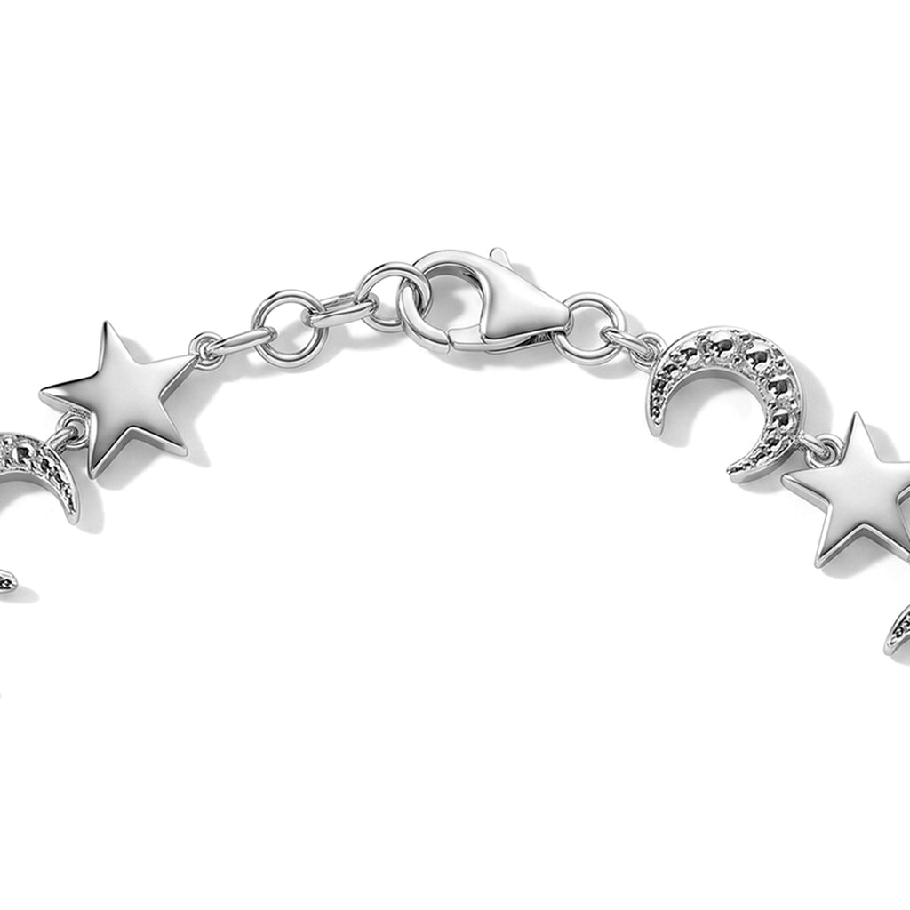 Rhodium Overlay Sterling Silver Linked Bracelet (Size - 7.5)_8738218_2