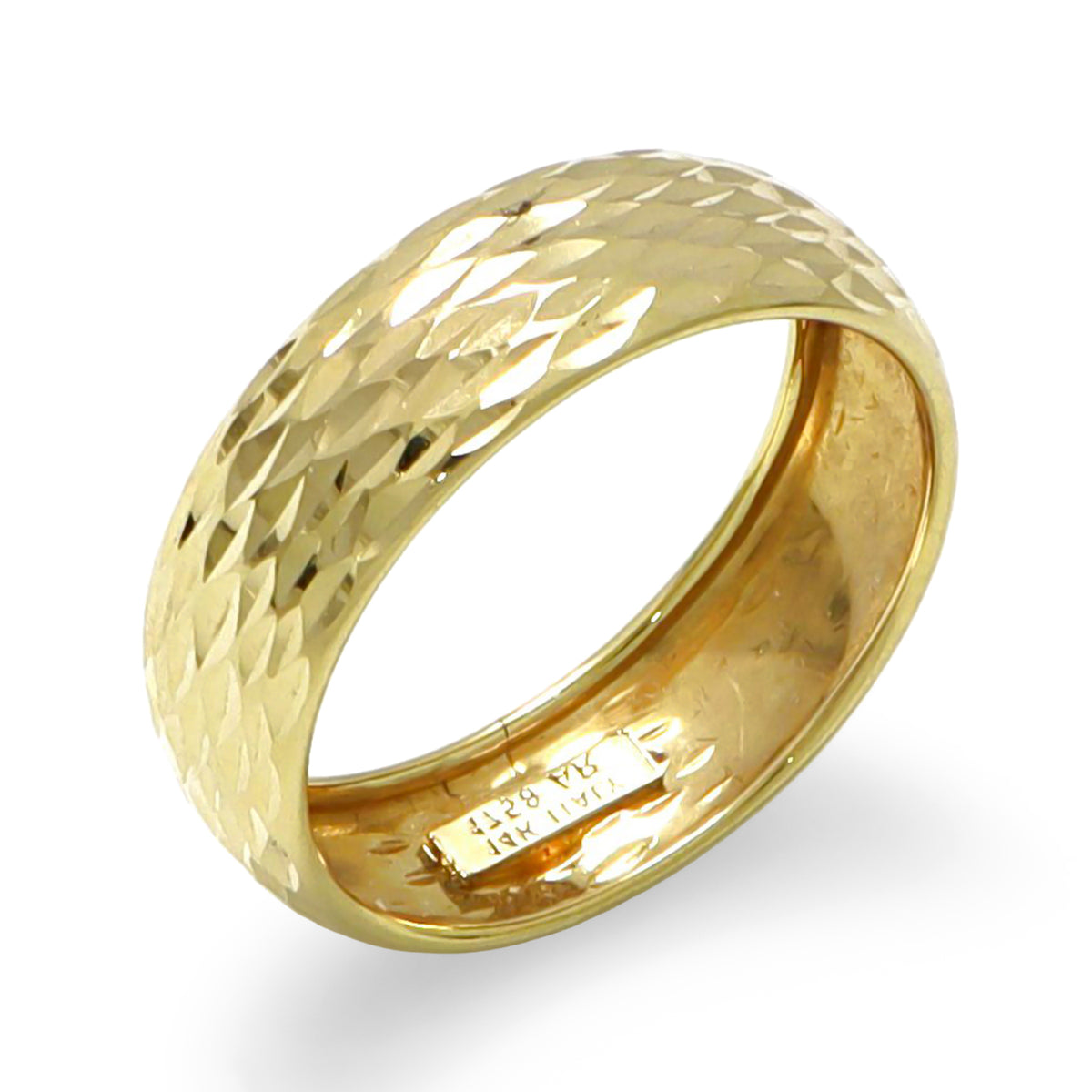 9K Yellow Gold Diamond Cut Ring 8738423 0