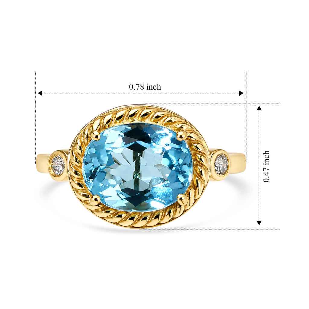 Luxuriant Swiss Blue Topaz, Lab Grown Diamond 3 Stone Ring Sterling Silver  3.106  Ct._8738872_5