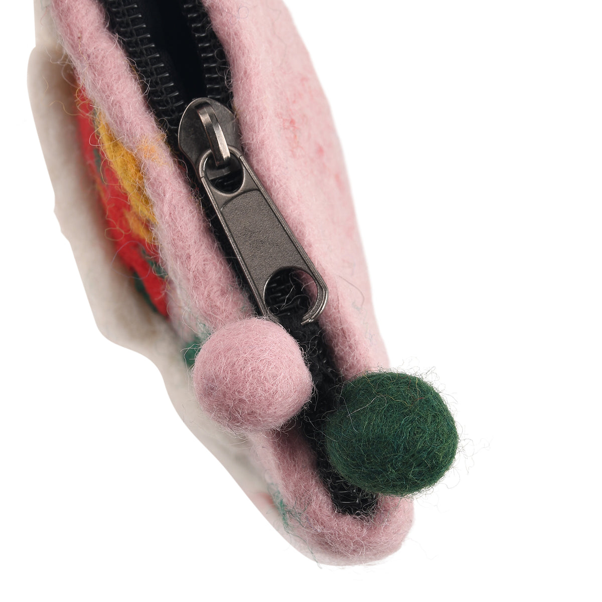 Santa Claus Wool Zipped Coin Purse Wallet - Pink 8739062 5