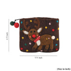 Wool Patterned Wallet (Size 14x12x1 cm) - Brown_8739081_6