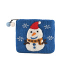 Wool Patterned Wallet (Size 14x12x1 cm) - Blue_8739086