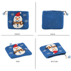 Wool Patterned Wallet (Size 14x12x1 cm) - Blue_8739086_3
