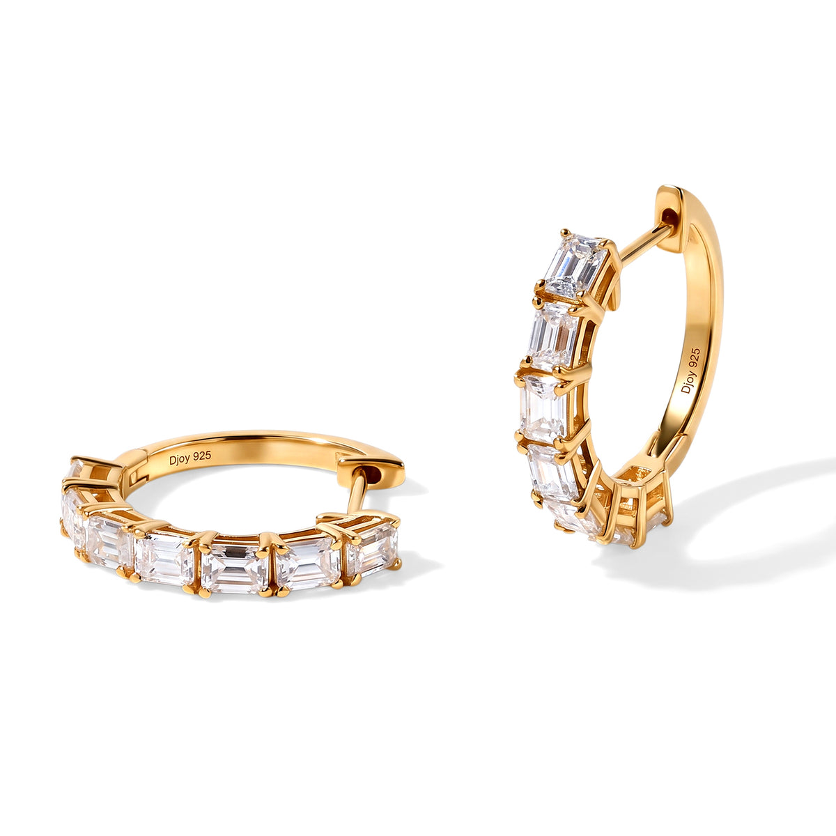 D'Joy Moissanite Full Hoop Earring in 18K Gold OverlaySterling Silver  3.038  Ct. 8740385 0