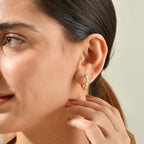 D'Joy Moissanite Full Hoop Earring in 18K Gold OverlaySterling Silver  3.038  Ct._8740385_1