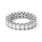 D'Joy Moissanite Band Ring in Platinum OverlaySterling Silver  5.014  Ct._8740470