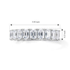 D'Joy Moissanite Band Ring in Platinum OverlaySterling Silver  5.014  Ct._8740470_4