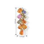 D'Joy Multi Sapphire, White Zircon Fancy Earring in 18K YG PlatingSterling Silver  3.620  Ct._8740562_4