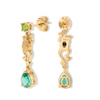 GP Natural Chrome Diopside, Kanchanaburi Blue Sapphire, Emeraldine Triplet Quartz Dangling Earring Sterling Silver  3.538  Ct._8740663_3
