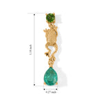 GP Natural Chrome Diopside, Kanchanaburi Blue Sapphire, Emeraldine Triplet Quartz Dangling Earring Sterling Silver  3.538  Ct._8740663_5