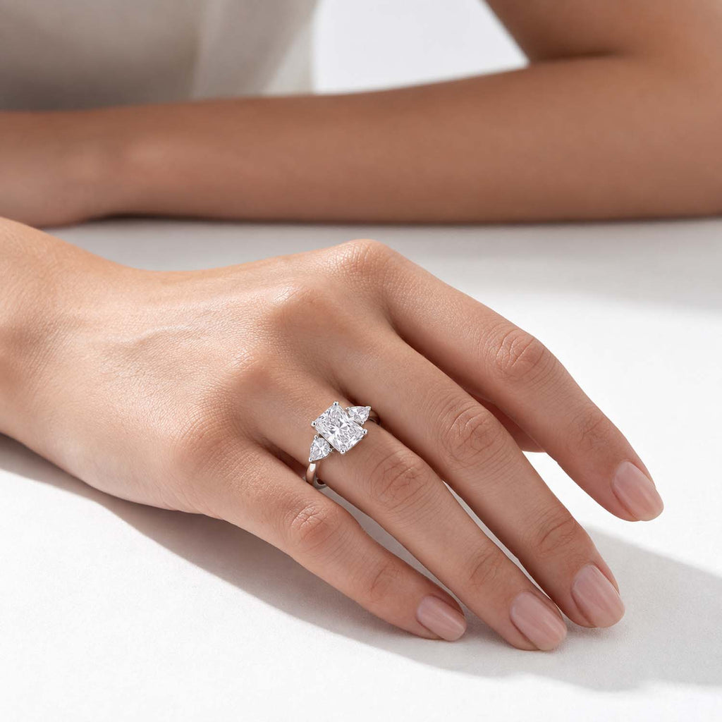 NY Close Out Deal- Luxuriant 950 Platinum VS/EF Lab Grown Diamond Trilogy Ring 2.00 Ct._8740796_1