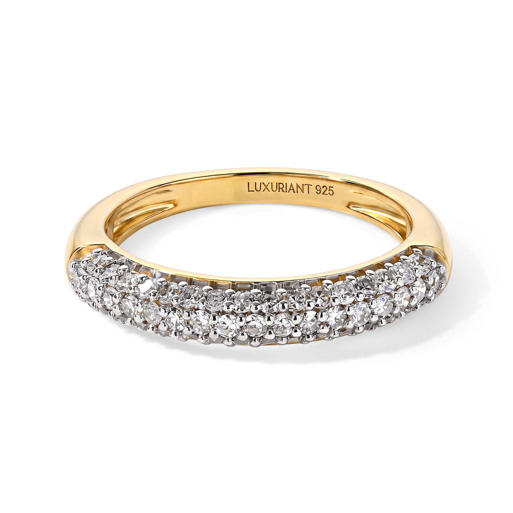 Luxuriant - Lab Grown Diamond (SI/G-H) Band Ring in 18K Vermeil Yellow Gold Plated Sterling Silver 0.50 Ct._8740977