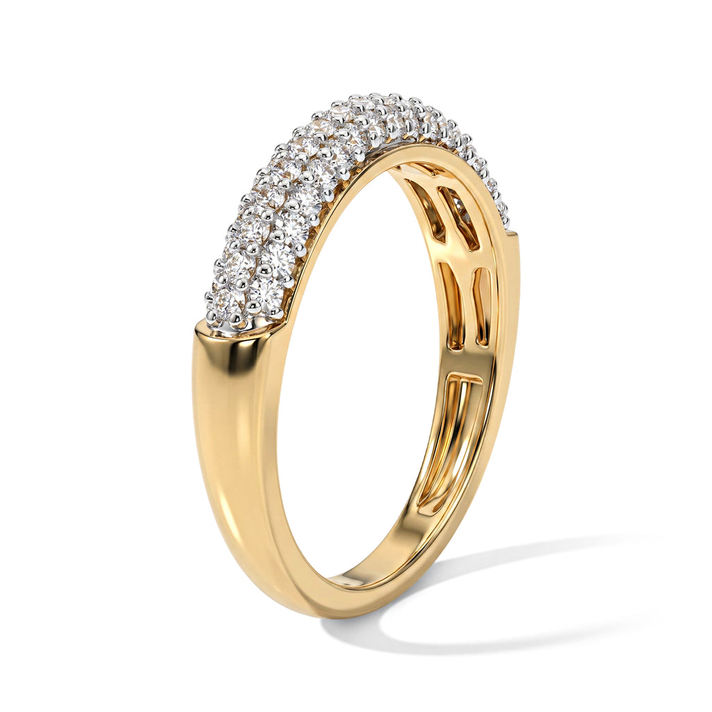 Luxuriant - Lab Grown Diamond (SI/G-H) Band Ring in 18K Vermeil Yellow Gold Plated Sterling Silver 0.50 Ct._8740977_2