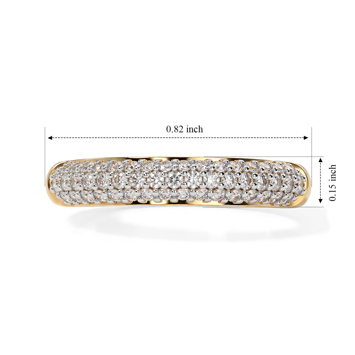 Luxuriant - Lab Grown Diamond (SI-G-H) Band Ring in 18K Vermeil Yellow Gold Plated Sterling Silver 0.50 Ct. 8740977 4