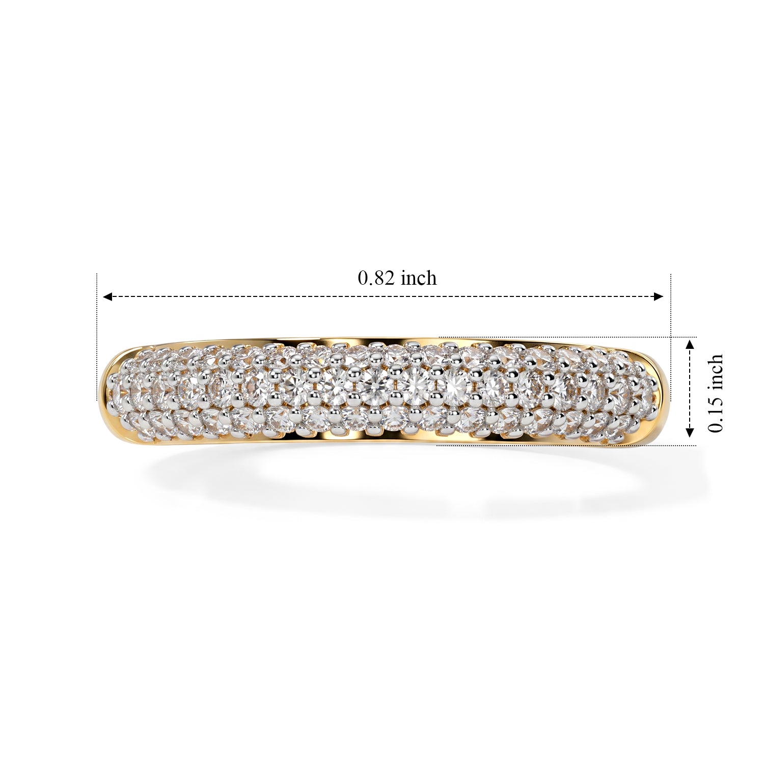 Luxuriant - Lab Grown Diamond (SI-G-H) Band Ring in 18K Vermeil Yellow Gold Plated Sterling Silver 0.50 Ct. 8740977 4