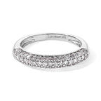 Luxuriant - Lab Grown Diamond (SI/G-H) Band Ring in Rhodium Overlay Sterling Silver 0.50 Ct._8740987